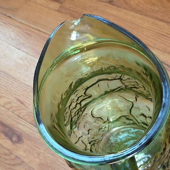 Vintage Green Glass Flower Vase Anchor Hocking - Picture 11 of 12